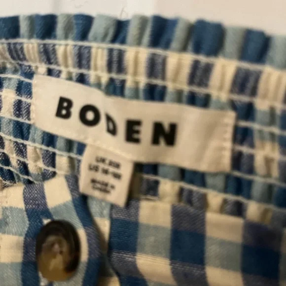 Boden Blue and White A-Line Midi Dress - Picture 5 of 6